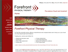 Tablet Screenshot of forefrontphysicaltherapy.com